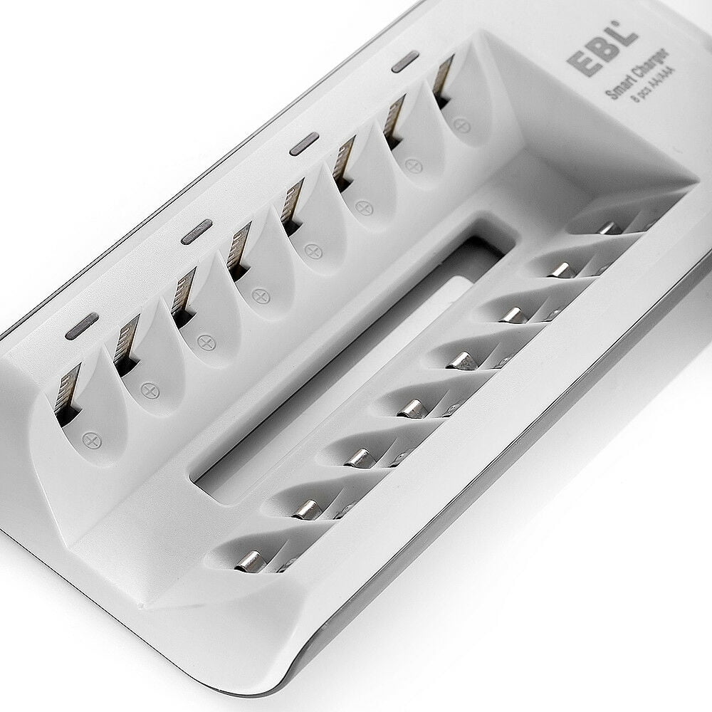 EBL Rechargeable AAA Batteries 12-Packs (ProCyco 1100mAh) with AA AAA Smart Battery Charger