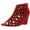 Red, variant on BONNIBEL TRINA-2 Womens Cut Out Back Zip Wedge Sandals