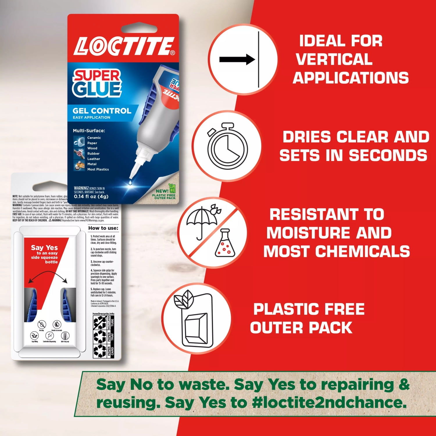 Loctite, Power Easy Gel Control Super Glue (Pack of 3), 3 pack - Foods Co.