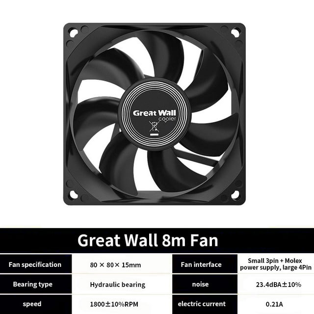 Great Wall 60MM/70MM/80MM/90MM Computer PC Case Fan Ultra Silent 12V DC Chassis Radiator Cooling PC Cooler Fan Case Fans 8 cm Fan