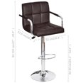 thumbnail image 4 of vidaXL Bar Stools 2 pcs Brown Faux Leather, 4 of 5