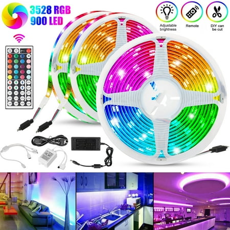 

49.2ft LED Strip Lights for Bedroom TSV 900 LED Flexible Color Changing Bias Lighting with 44key Remote 8 Modes Tape Light for Home Kitchen Party Decor