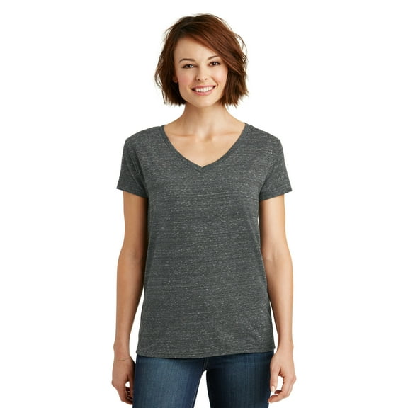 District Adult Female Women Electric Heather T-Shirt Black/Grey Cos Medium