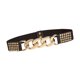 thumbnail image 3 of Moda mujer cinturón ancho señoras tachonado cinturón fajas correa ropa Dorado Yuyangstore Cinturón, 3 of 8