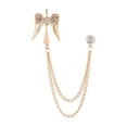 thumbnail image 3 of Angel Wing Brooch Pin Jewelry Accessories Party Hanging Chains Men's Brooch Suit Gold, 3 of 9
