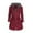 Wine, variant on Babysbule Winter Jackets for Women Fashion Women Zipper Patchwork Winter Fly Hooded Space Plus Thick Cotton Coat