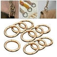 thumbnail image 2 of 10 Pcs Crochets à Ressort Ronds Mousqueton Cercle pour Porte-Clés Anneaux Chaînes Clé Doré 33mm, 2 of 8