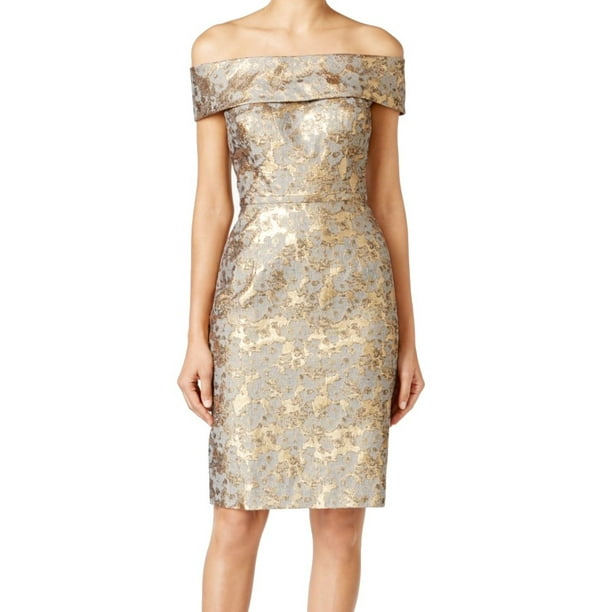 calvin klein gold gown