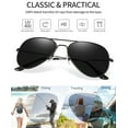 thumbnail image 4 of Joopin Polarized Aviator Sunglasses for Men Women Classic Mirrored Lens UV Protection Sun Glasses (Black), 4 of 8