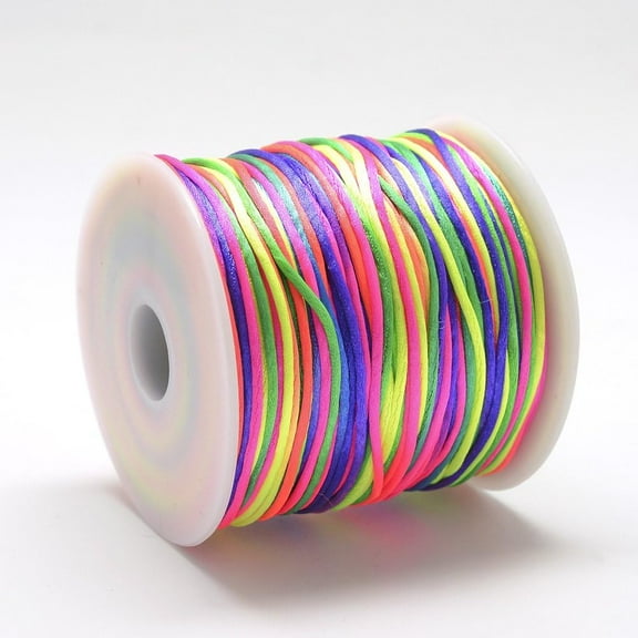 Nylon Thread Rattail Satin Cord Colorful Mixed Color