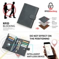 thumbnail image 5 of Contact's GenuineLeather Passport Holder with Airtag Slot RFID Blocking Passport Wallet Travel with SIM Card Removal Tool (Gray), 5 of 12