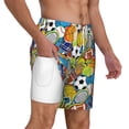thumbnail image 3 of Goofa Various Balls Printed Men's Swim Trunks Board Shorts Quick Dry Mens Swimming Trunks with Compression Liner,Breathable Fit Hawaii Beach Shorts-X-Large, 3 of 9