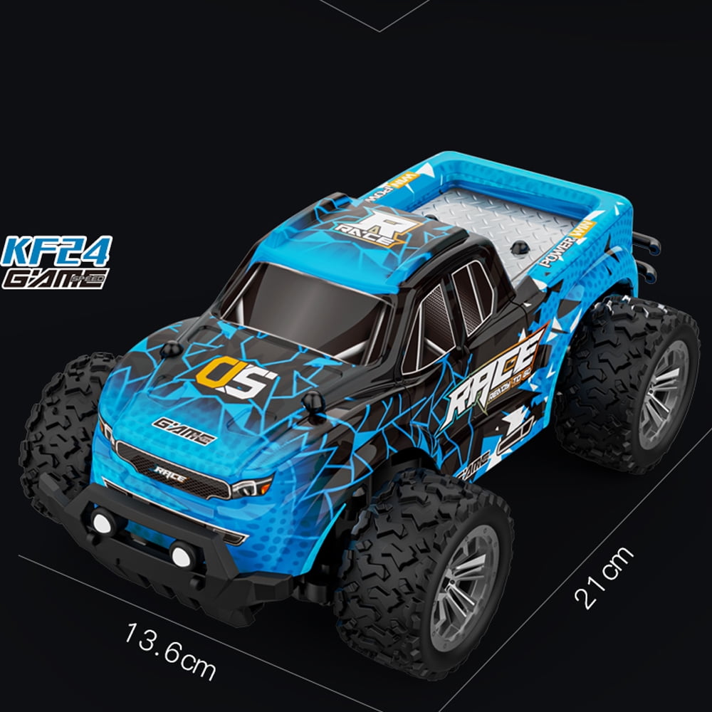 KF24 1:20 RC Car for Kids Boys,2.4GHZ Remote Control,2WD High-Speed Monster Truck Racing Cars with Lights,Gifts for Birthday,2 Batteries