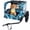 Blue Camouflage, variant on Pet Bike Trailer Dog Cart for Bicycle – Folding Pet Trailer for Small & Medium Dogs, Quick-Release Wheels, Non-Slip Floor, Internal Leash, Easy Storage