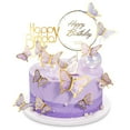 thumbnail image 1 of 50 Uds mariposa Cupcake cumpleaños boda fiesta pastel pared mariposas decoraciones tamaño mixto, 1 of 5