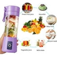 thumbnail image 2 of Jinsinto Portable Blender Cup,Electric USB Juicer Blender,Mini Blender Portable Blender For Shakes and Smoothies, Juice,380ml, Six Blades Great for Mixing,Light purple, 2 of 5