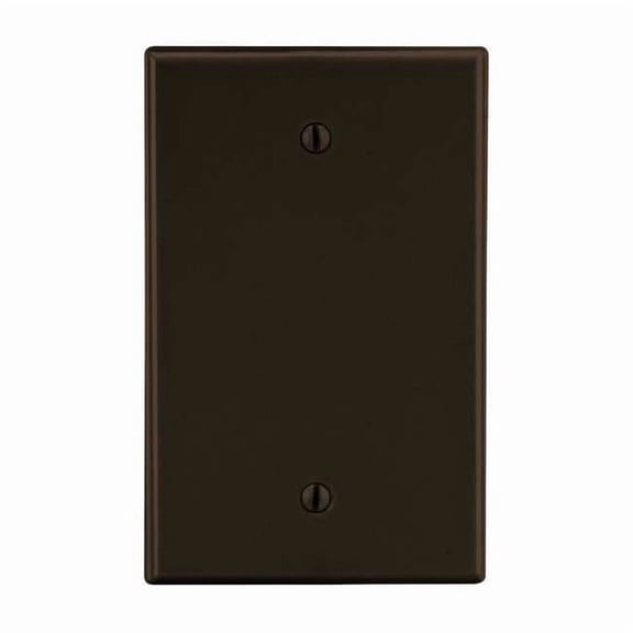 Blank Box Mount Wall Plate, Number of Gangs: 1 Plastic, Satin Finish, Brown