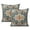 Boho Abstract Green-13, variant on Artistic Home Accent: Set of 2, 16x16 Retro Floral Mandala Compass Bohemian Decorative Pillows.