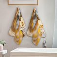 thumbnail image 3 of Fall Cat Basket Hand Towels 2 PCS, Autumn Maple Leaf Kitchen Towel Ultra Soft and Highly Absorbent,Decorative Fingertip Face Towel for Bathroom Hotel, 28.3"x14.4", 3 of 5