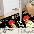 thumbnail image 3 of JML Outdoor Mat Non Slip Doormat 20"x32" Front Door Mat Outside Absorbent Rubber Mat Entryway Rug Floor Mat,Floral Black Chicken, 3 of 8