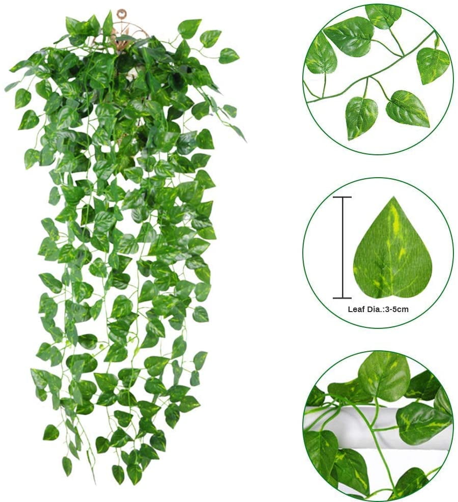 6.56ft Artificial Trailing Ivy Leaf Garland Plants Foliage Flowers Home Greenery 
