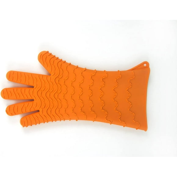 Max Heat-Resistant Silicone BBQ/Oven Glove-CC5154, Orange
