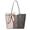 Beige-Grey, variant on Tote Bags for Women Medium Top Handle Handbags with Scarf, Beige