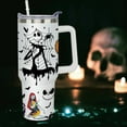 thumbnail image 6 of 40oz Halloween Nightmare Before Tumbler with Handle Lid and Straw, Christmas Jack Skeleton Cup, Halloween Tumblers Gifts for Women Girls Men Adults, 6 of 6