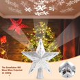 thumbnail image 2 of Christmas Decorations, Christmas Star Tree Topper with Lighted White Rotating LED Snowflake Projector, 3D Glitter Hollow Night Light Topper for Xmas Tree Decoration, Best Gift for Kids - Silver, 2 of 7