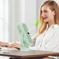 thumbnail image 6 of FENGGHAO Small Desk Fan Personal Rechargeable USB 360 Rotating 5 Speed LED Display Portable Fan Green, 6 of 7