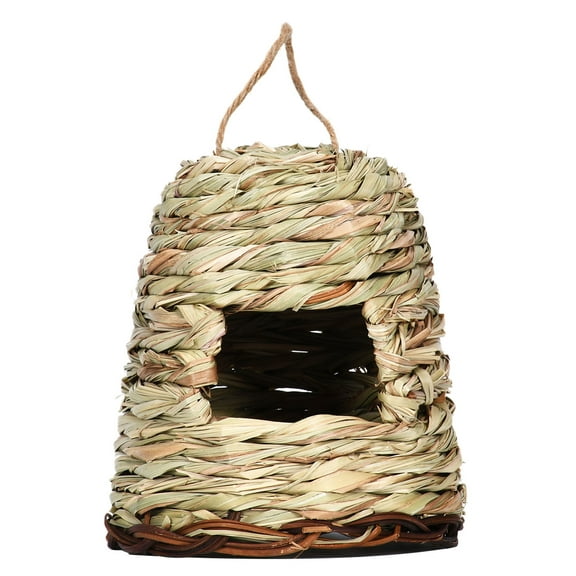 Bird Nest Grass Woven Bird House for Outside Natural Fiber Bird Hideaway Small Canary Nest Parrot Nest Swallows House