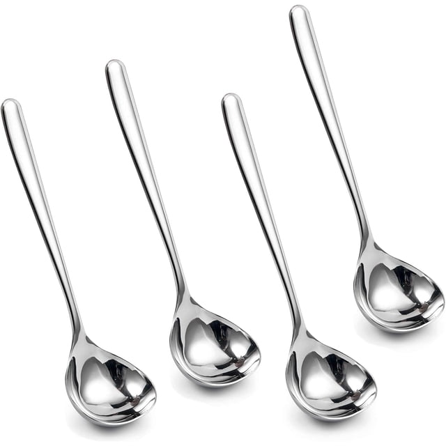 HZXC-Small Ladle SUS304 Stainless Steel Serving Ladle 8-Inch, Set of 4