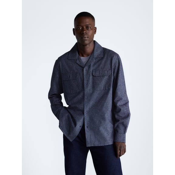 Free Assembly Men's Brushed Canvas Oxford Shirt, Sizes XS-3XL