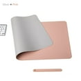 thumbnail image 1 of Daisyyozoid Pure Color Leather Mouse Pad Large Waterproof Desk Pad Home Office Laptop Leather Mouse Pad Writing Pad Double-sided, 1 of 2