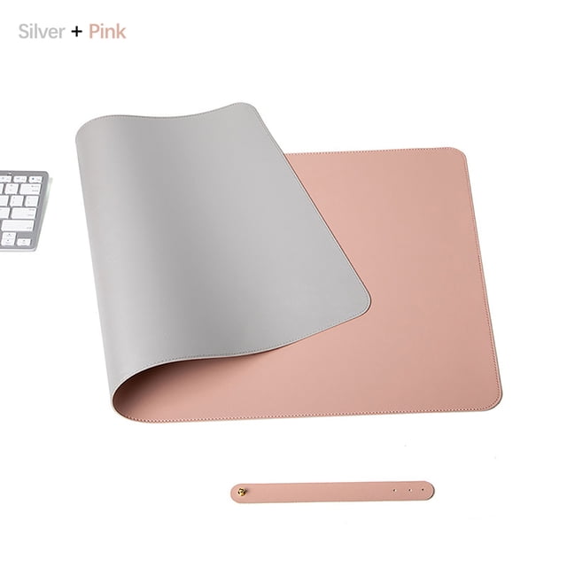 Daisyyozoid Pure Color Leather Mouse Pad Large Waterproof Desk Pad Home Office Laptop Leather Mouse Pad Writing Pad Double-sided