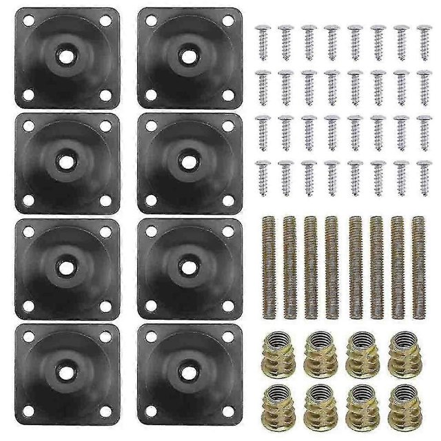 Paquete de 8 placas de montaje para patas de muebles, patas de sofá, sofás y asientos.