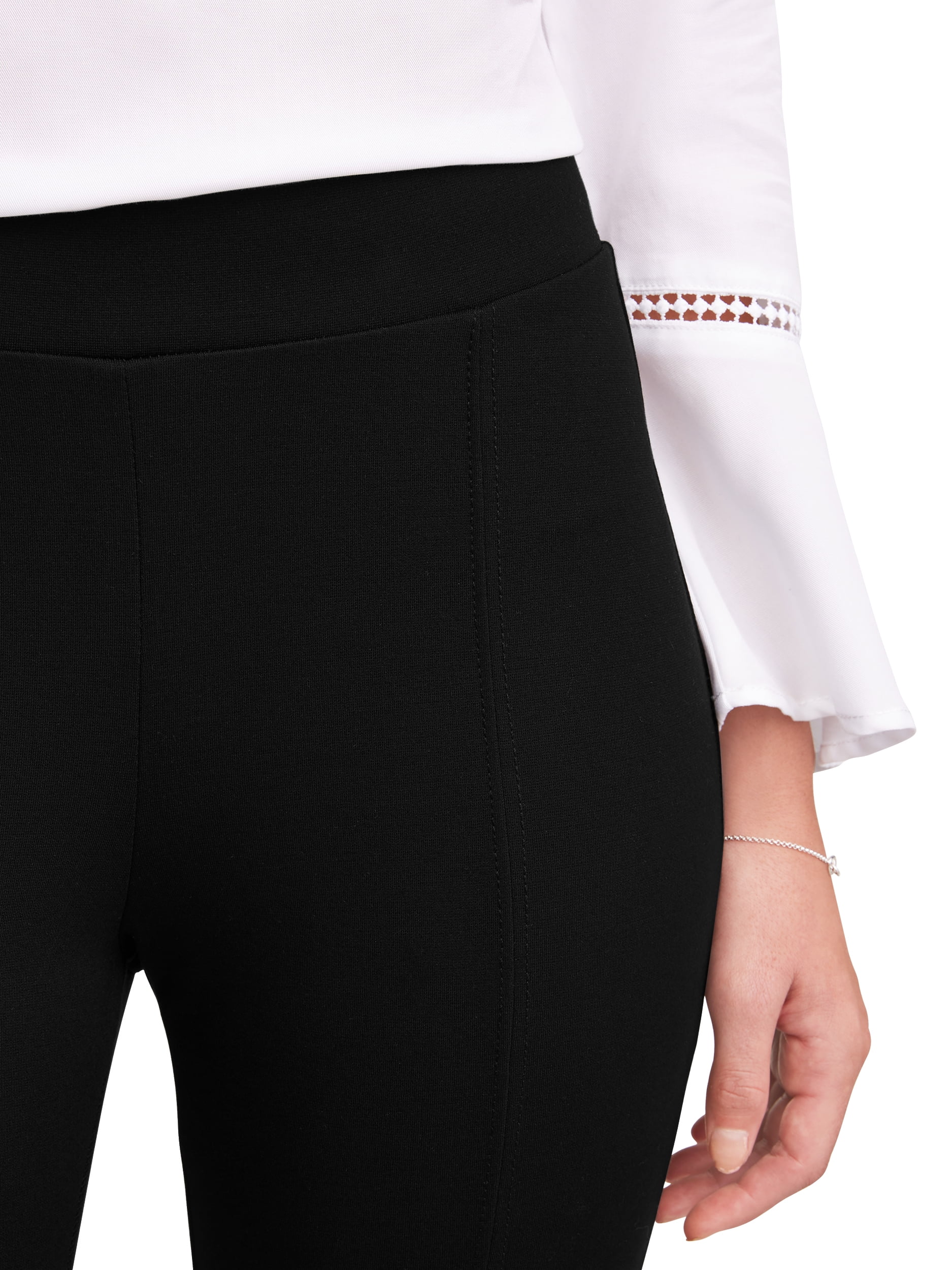 time and tru women's skinny zip back ponte pant