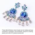 thumbnail image 4 of Uxcell 20PCS 12x20mm Charm de cristal de aleación en forma de lágrima para hacer joyas, para collares, pulseras color azul pavo real, 4 of 6