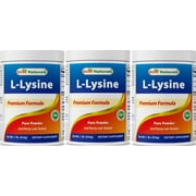 3 Pack Best Naturals Lysine 1 Lb (454g) Powder | 100% Pure