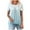 Womens Clothing Light Blue, variant on Womens Tunic Tops with Leggings. Short Sleeve Shirts for Women Summer Fashion Ombre Tie Dye Pleated Fake Two Piece Square Neck Dressy Blouses