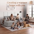 thumbnail image 2 of OMNIBERG L-Shaped Boneless Modular Sectional Sofa, Corduroy Cloud Couch with Reversible Chaise, Deep Seat, 10-Inch Armrests and 5 Pillows for Living Room, Grey(Left Facing Chaise), 2 of 9