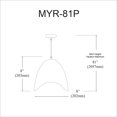 thumbnail image 2 of Dainolite MYR-81P-BK Black Pendant, 2 of 3