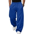 thumbnail image 3 of WJOSBXT Wide Leg Sweatpants Mens Big and Tall Baggy Pants 2026 Drawstring Hiking Track Pants Elastic Waist Loose Fit Lounge Y2k Slacks with Pockets S, 3 of 8