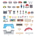thumbnail image 2 of Set de tren de juguete de madera Hape Super Cityscape con City Scenes 3+, 2 of 7