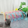 thumbnail image 4 of Cat Toys, Large Cat Collapsible Tunne with Feather Sisal Ball Toys, Pet Interactive Play Toy Cat Tube Tunnel for Kittens Small Animals, Exercise Cat Springs Toys (Green,25.59"*9.84"*9.84"), 4 of 7