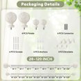 thumbnail image 6 of KITBONIS Curtain Rod Set Retro Faux Wood Grain Leaf Carving DBL Curtain Rod Set Extendable Double Curtain Rod, 6 of 8