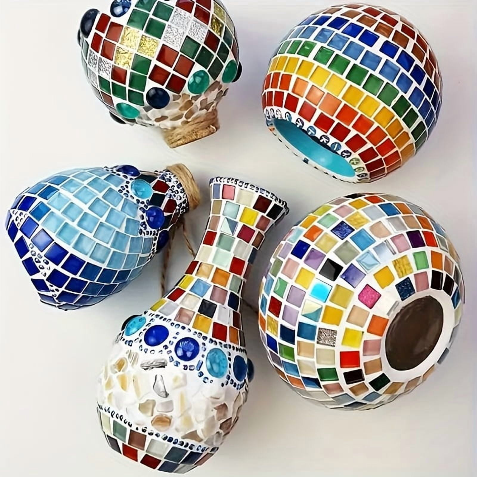 1100pcs Beautiful Mosaic Tile Kits, Bright Colors, Atmospheric And Shiny Appearance, Decorations, Suitable for Home Decoration, Handicraft Decoration, Suitable for Jewelry Boxes, Vases, Coasters