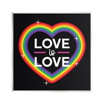 Stupell Industries Love Rainbow Heart Pride Holiday Painting Unframed Art Print Wall Art