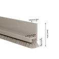 thumbnail image 2 of Door Sweep for Bottom of Door White Bristle Weather Stripping Door Seal for Interior Exterior Doors 1 Pack, 2 of 4