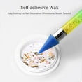 thumbnail image 5 of Double-head Blue Wax Picker for Rhinestone Rainbow Handle Dotting Pen Acrylic Gem Pick Up Applicator Tool Self-Adhesive Dot Head Tips, HJ-NAT217, 5 of 5